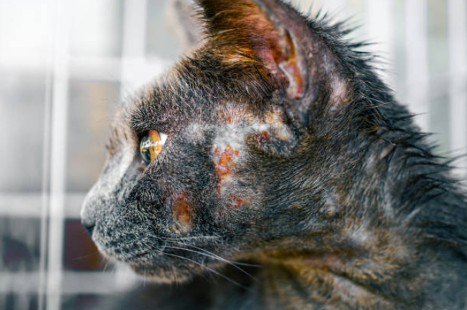 cat skin infection treatment, cat acne, cat chin acne, cat acne treatment, my cat has dandruff